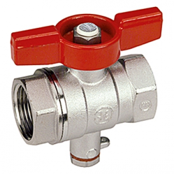 GIACOMINI Шаровой кран Giacomini для зонда с вн./вн. резьбой 3/4  R251T R251TY004  красная ручка