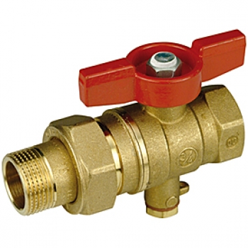 GIACOMINI Шаровой кран Giacomini для зонда с отводом 1x1  R259T R259TY007  красная ручка