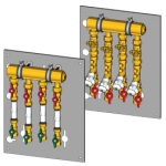 GIACOMINI Узлы многоквартирные 1 1/4 x 3/4 /3 зон GE550-3 GE550Y117