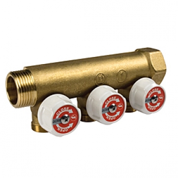 GIACOMINI Сантехнический коллектор с вентилями 3/4 x 16 /3 R585C R585CY023